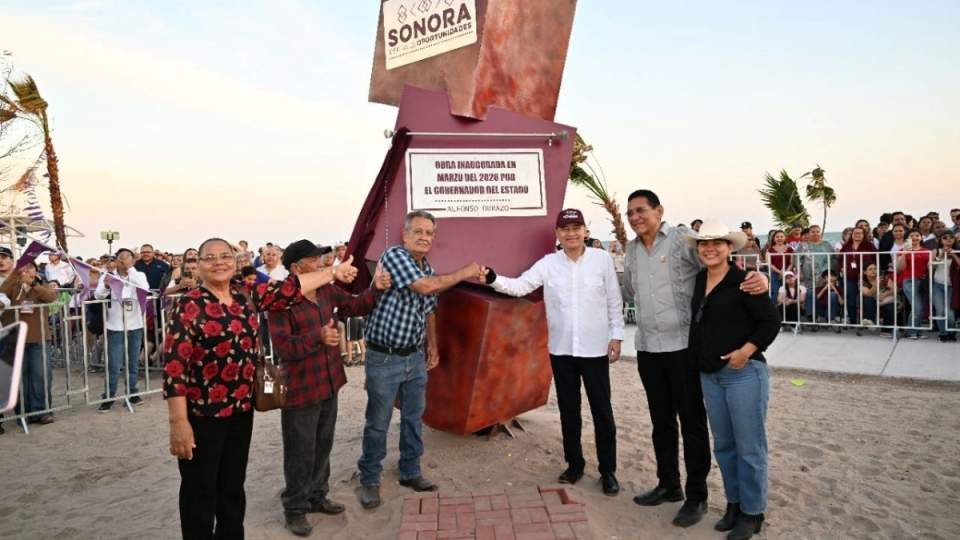 Gobernador Durazo detona nuevo polo turístico en Empalme con Malecón El Cochórit
